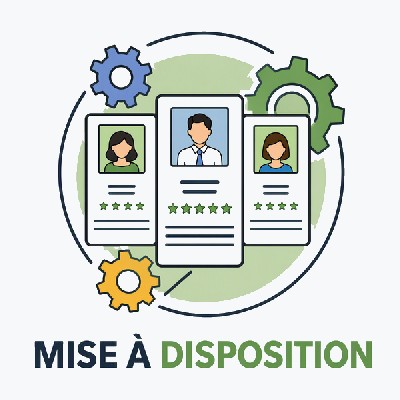 Illustration de la mise à disposition d'habilitation : fiches de stagiaires certifiés et engrenages du processus INNOPREV